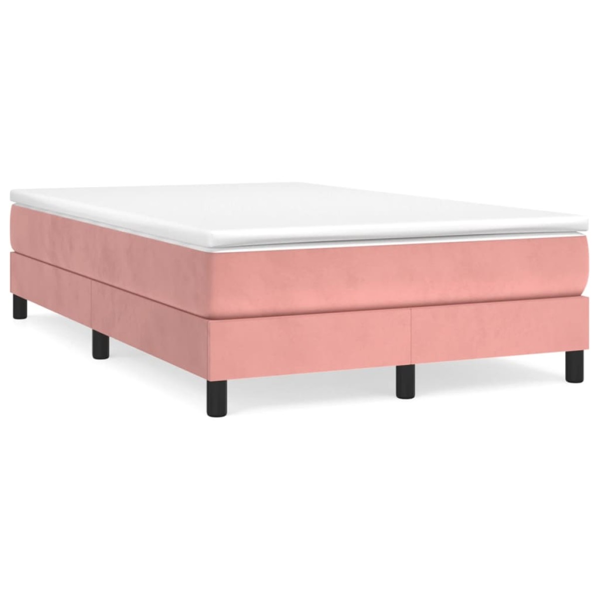 vidaXL Πλαίσιο Κρεβατιού Boxspring Ροζ 120 x 200 εκ. Βελούδινο