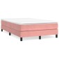 vidaXL Πλαίσιο Κρεβατιού Boxspring Ροζ 120 x 200 εκ. Βελούδινο
