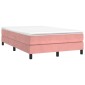 vidaXL Πλαίσιο Κρεβατιού Boxspring Ροζ 120 x 200 εκ. Βελούδινο