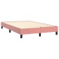 vidaXL Πλαίσιο Κρεβατιού Boxspring Ροζ 120 x 200 εκ. Βελούδινο