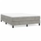 vidaXL Πλαίσιο Κρεβατιού Boxspring Ανοιχτό Γκρι 140x190 εκ. Βελούδινο
