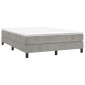vidaXL Πλαίσιο Κρεβατιού Boxspring Ανοιχτό Γκρι 140x190 εκ. Βελούδινο