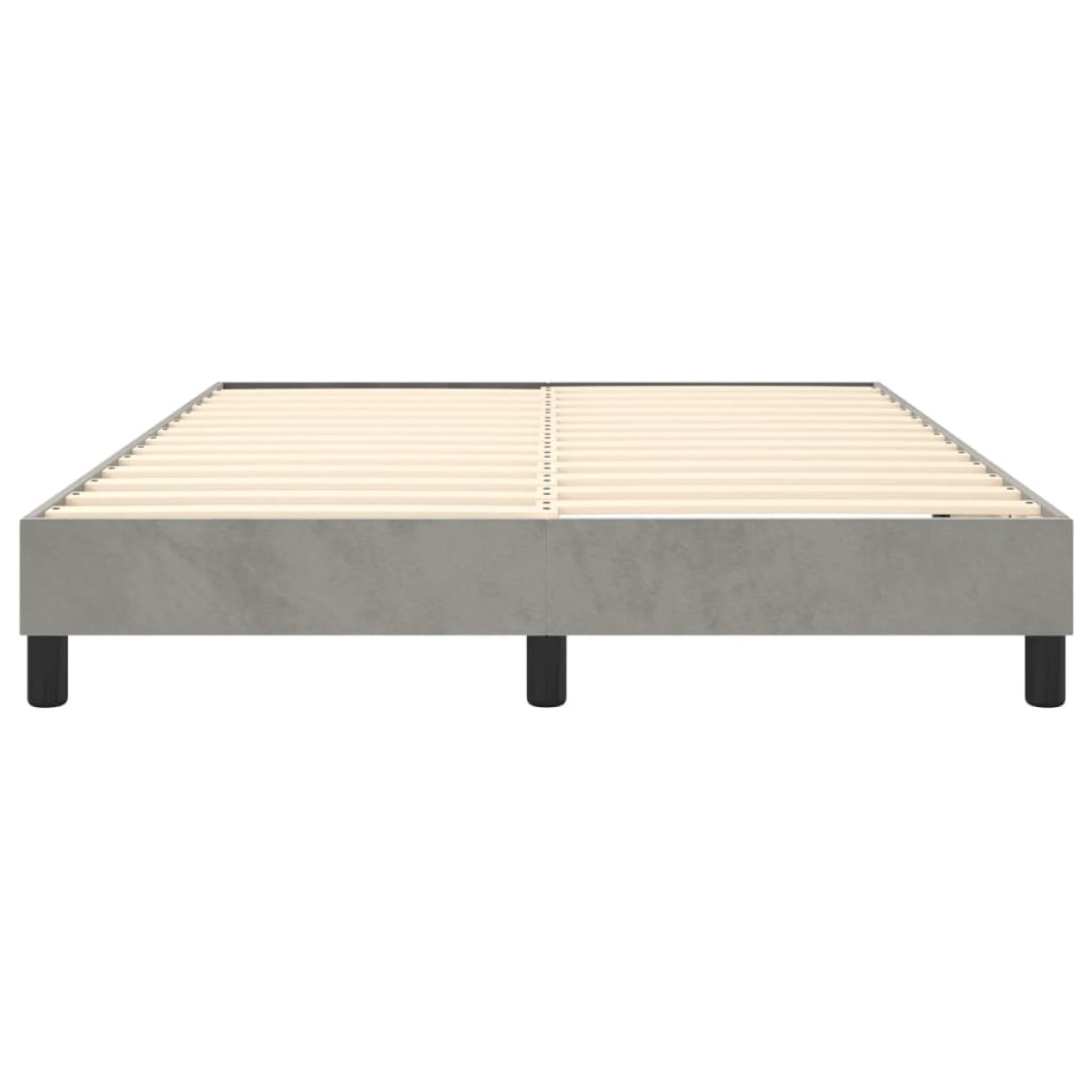 vidaXL Πλαίσιο Κρεβατιού Boxspring Ανοιχτό Γκρι 140x190 εκ. Βελούδινο