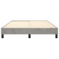vidaXL Πλαίσιο Κρεβατιού Boxspring Ανοιχτό Γκρι 140x190 εκ. Βελούδινο