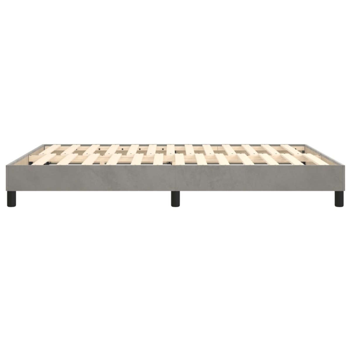 vidaXL Πλαίσιο Κρεβατιού Boxspring Ανοιχτό Γκρι 140x190 εκ. Βελούδινο