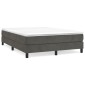 vidaXL Πλαίσιο Κρεβατιού Boxspring Σκούρο Γκρι 140x190 εκ Βελούδινο