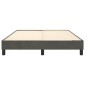 vidaXL Πλαίσιο Κρεβατιού Boxspring Σκούρο Γκρι 140x190 εκ Βελούδινο
