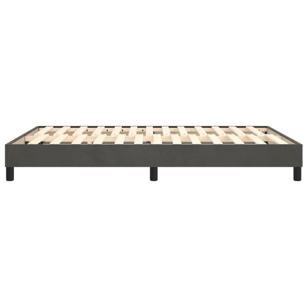 vidaXL Πλαίσιο Κρεβατιού Boxspring Σκούρο Γκρι 140x190 εκ Βελούδινο