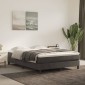 vidaXL Πλαίσιο Κρεβατιού Boxspring Σκούρο Γκρι 140x190 εκ Βελούδινο