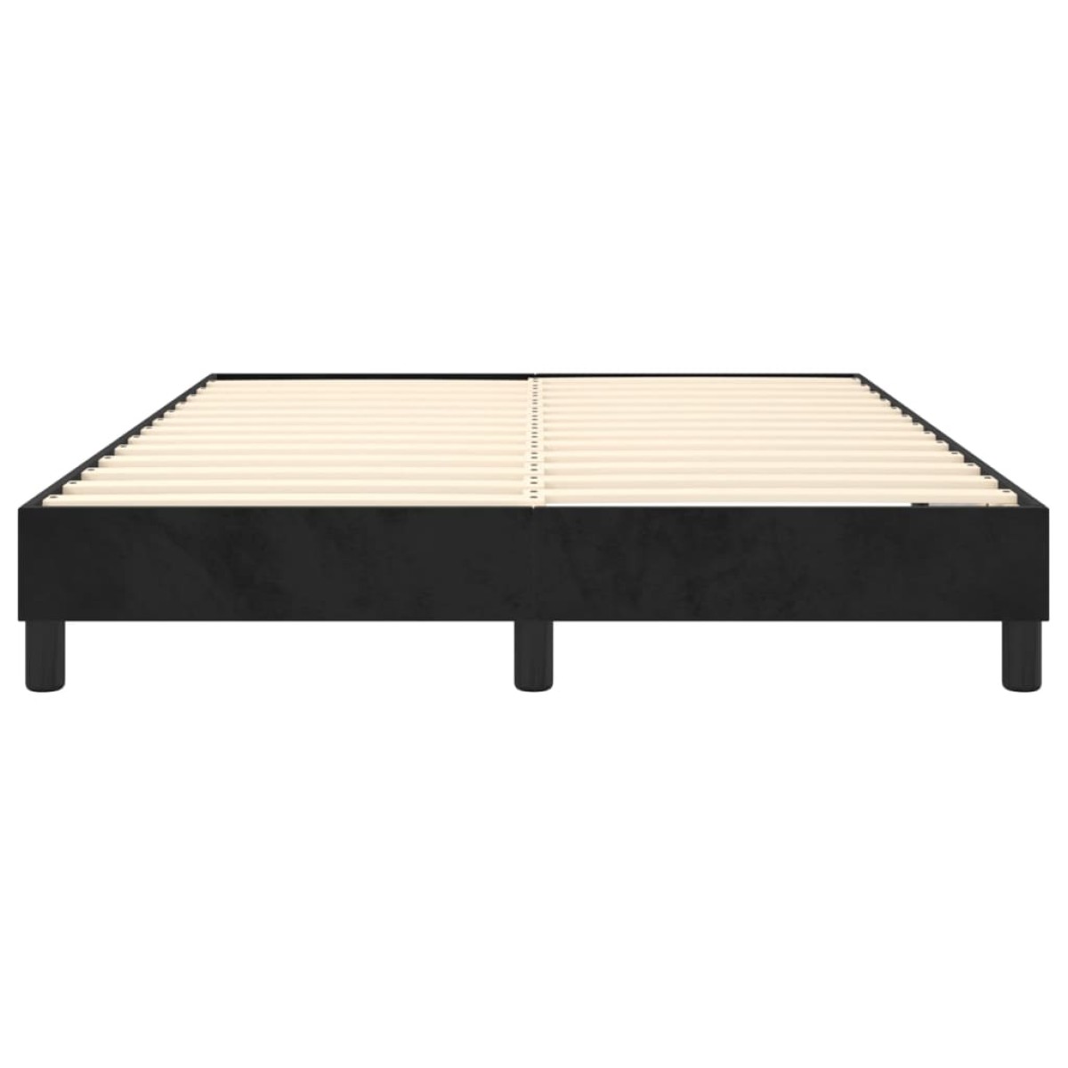 vidaXL Πλαίσιο Κρεβατιού Boxspring Μαύρο 140x190 εκ. Βελούδινο