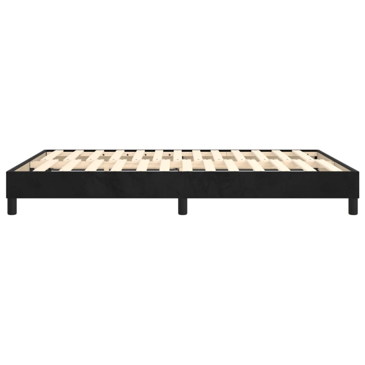 vidaXL Πλαίσιο Κρεβατιού Boxspring Μαύρο 140x190 εκ. Βελούδινο
