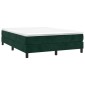vidaXL Πλαίσιο Κρεβατιού Boxspring Σκούρο Πράσινο 140x190 εκ Βελούδινο