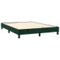 vidaXL Πλαίσιο Κρεβατιού Boxspring Σκούρο Πράσινο 140x190 εκ Βελούδινο