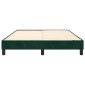 vidaXL Πλαίσιο Κρεβατιού Boxspring Σκούρο Πράσινο 140x190 εκ Βελούδινο