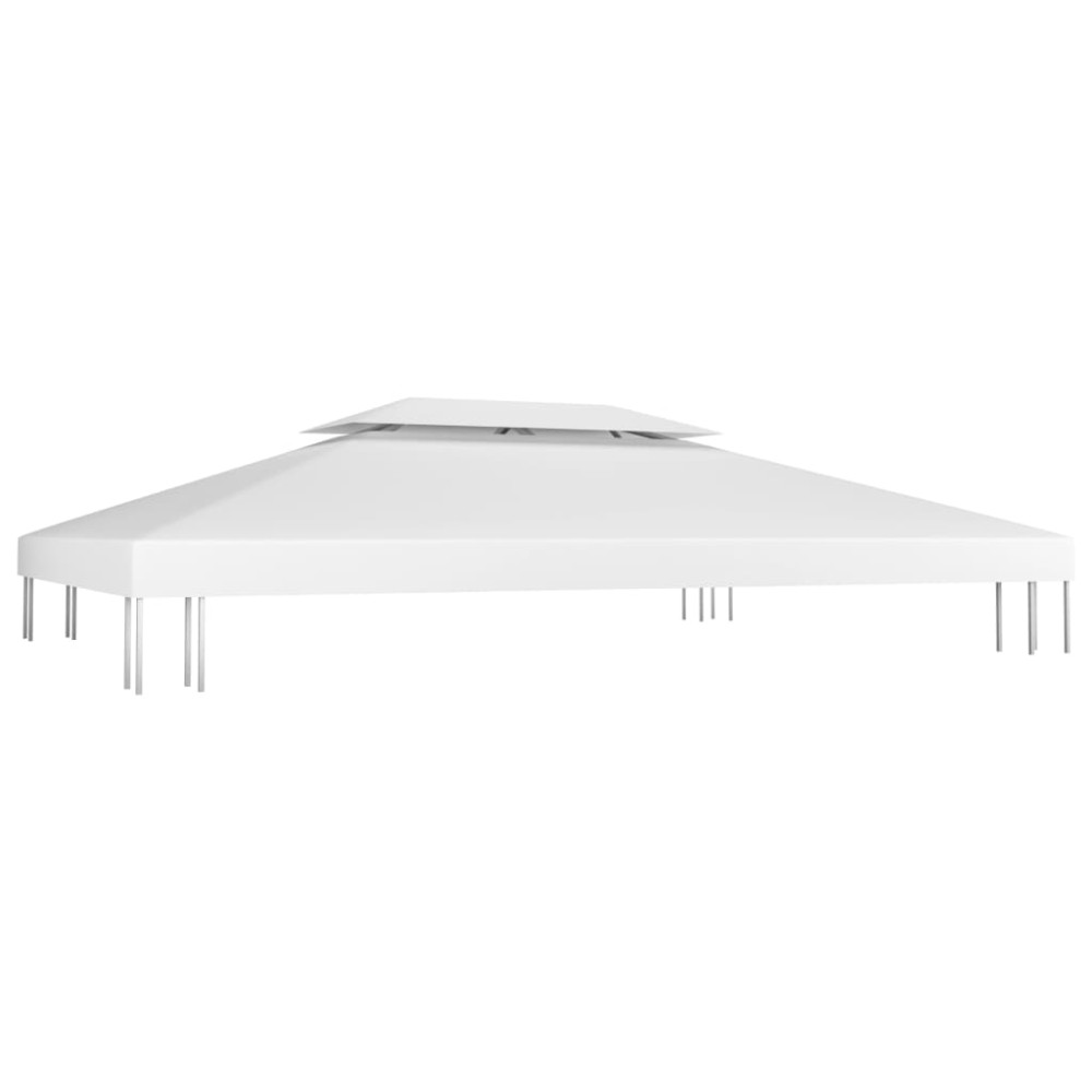vidaXL Κάλυμμα για Κιόσκι 2 Επιπέδων Λευκό 4 x 3 μ. 310 γρ./μ²