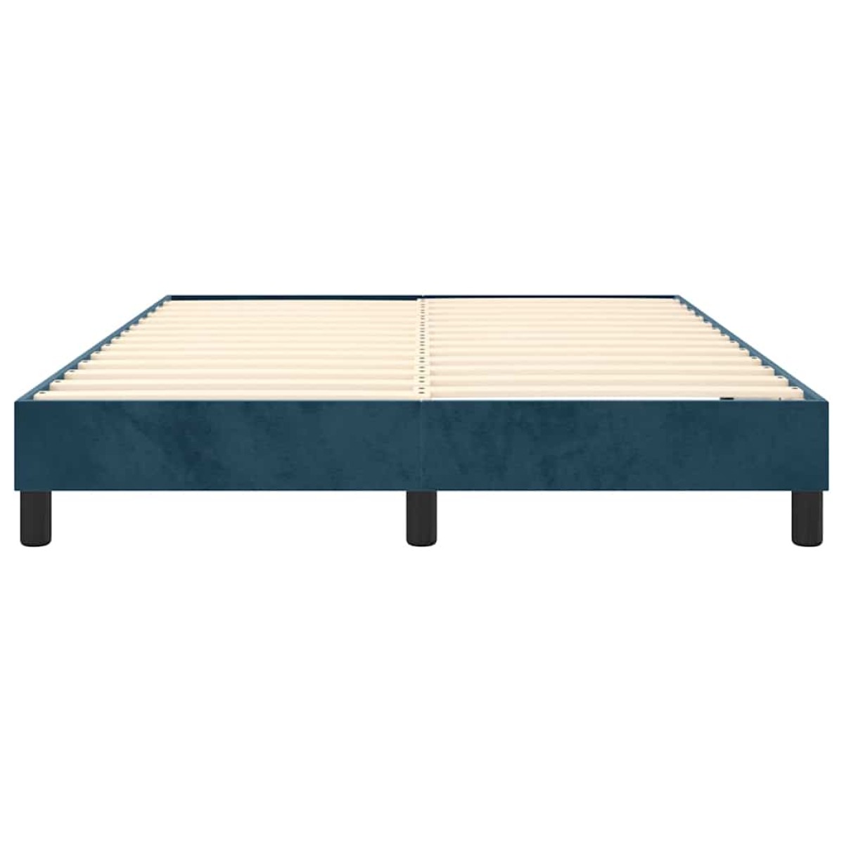vidaXL Πλαίσιο Κρεβατιού Boxspring Σκούρο Μπλε 140x190 εκ. Βελούδινο
