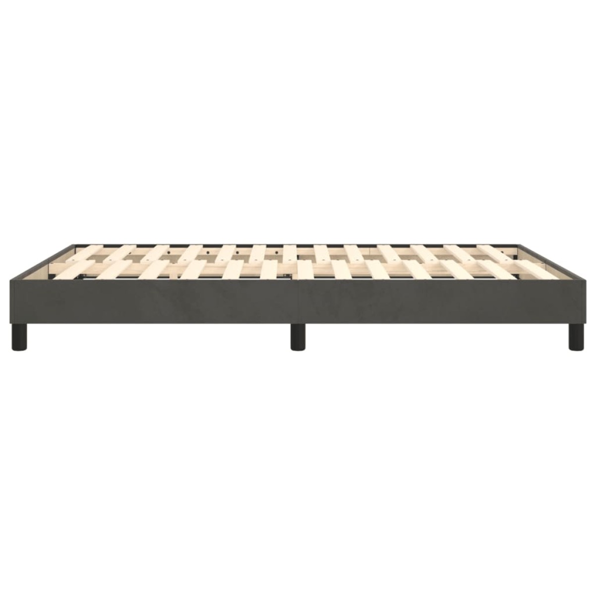 vidaXL Πλαίσιο Κρεβατιού Boxspring Σκούρο Γκρι 140x200 εκ. Βελούδινο