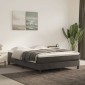 vidaXL Πλαίσιο Κρεβατιού Boxspring Σκούρο Γκρι 140x200 εκ. Βελούδινο