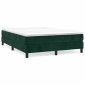 vidaXL Πλαίσιο Κρεβατιού Boxspring Σκούρο Πράσινο 140x200 εκ Βελούδινο