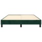 vidaXL Πλαίσιο Κρεβατιού Boxspring Σκούρο Πράσινο 140x200 εκ Βελούδινο