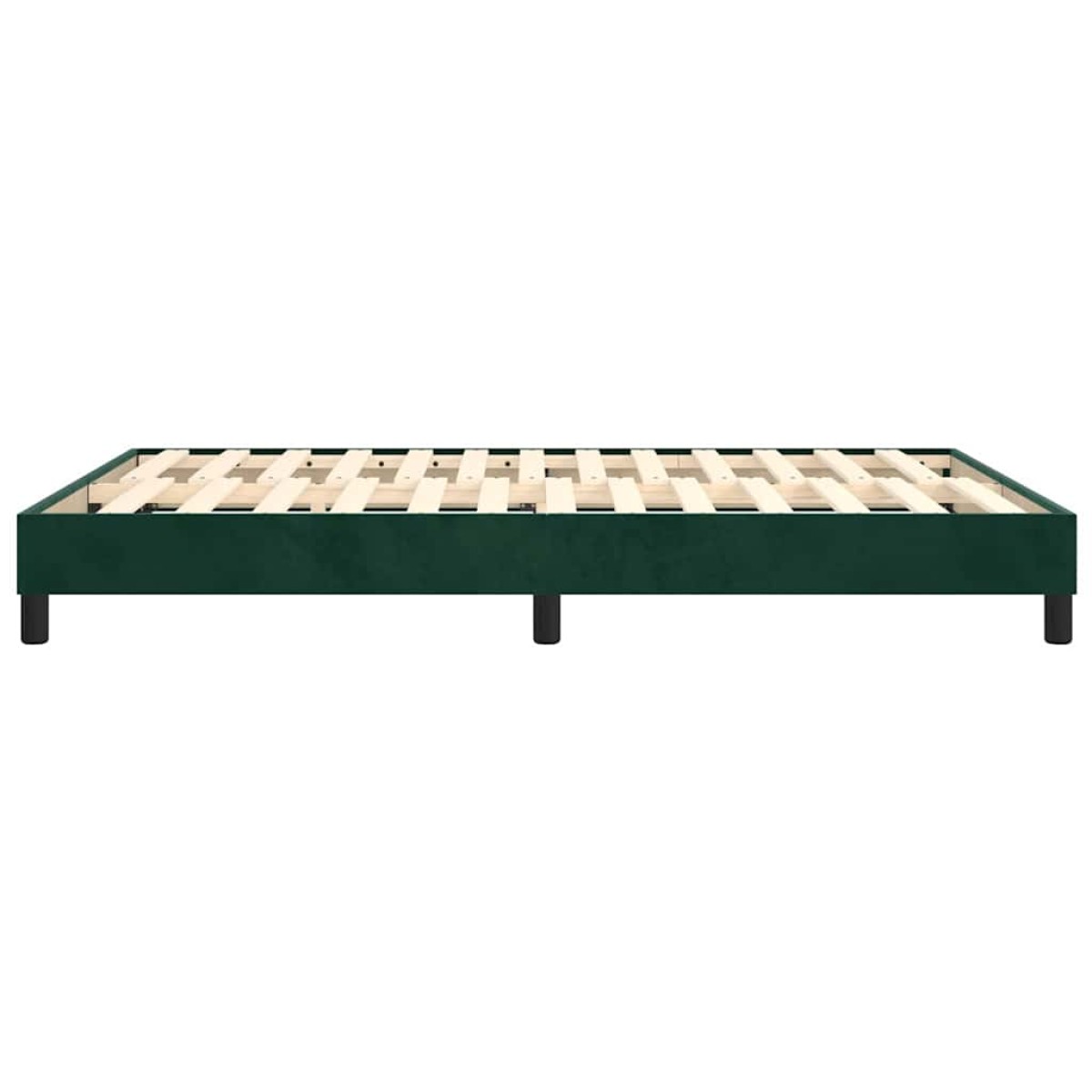 vidaXL Πλαίσιο Κρεβατιού Boxspring Σκούρο Πράσινο 140x200 εκ Βελούδινο