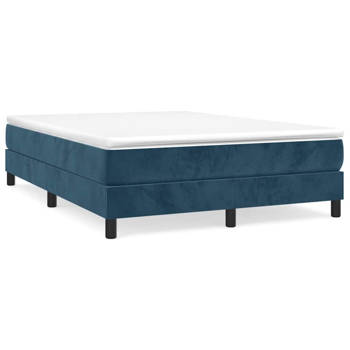 vidaXL Πλαίσιο Κρεβατιού Boxspring Σκούρο Μπλε 140x200 εκ. Βελούδινο