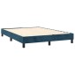 vidaXL Πλαίσιο Κρεβατιού Boxspring Σκούρο Μπλε 140x200 εκ. Βελούδινο