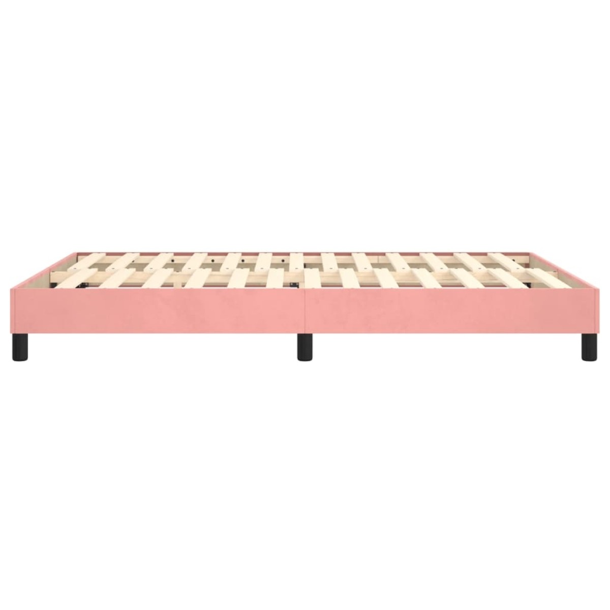 vidaXL Πλαίσιο Κρεβατιού Boxspring Ροζ 140x200 εκ. Βελούδινο