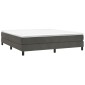 vidaXL Πλαίσιο Κρεβατιού Boxspring Σκούρο Γκρι 160x200 εκ. Βελούδινο
