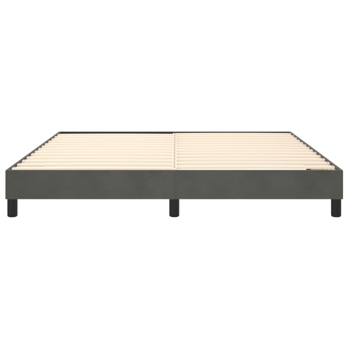 vidaXL Πλαίσιο Κρεβατιού Boxspring Σκούρο Γκρι 160x200 εκ. Βελούδινο