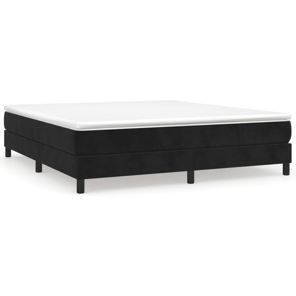 vidaXL Πλαίσιο Κρεβατιού Boxspring Μαύρο 160x200 εκ. Βελούδινο