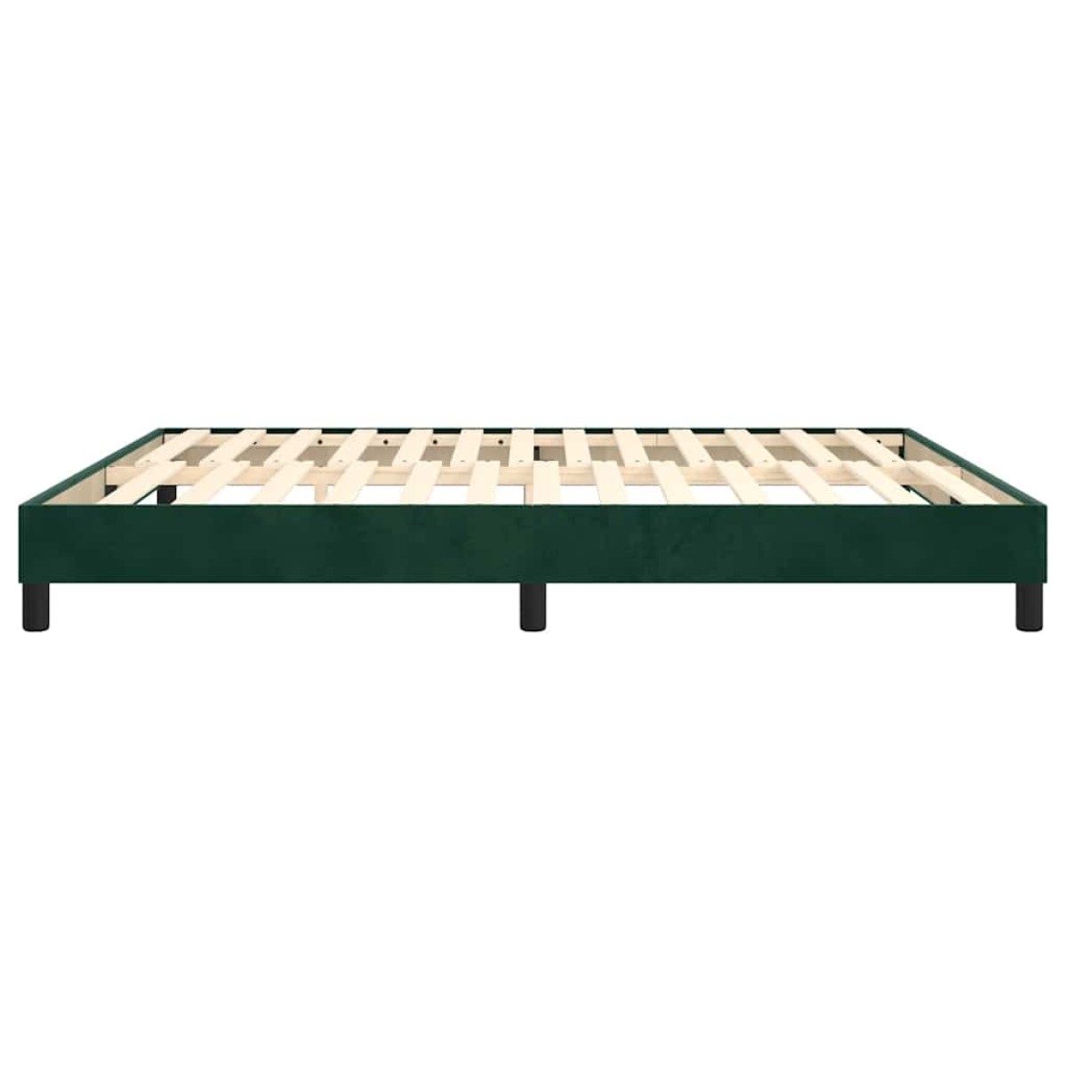 vidaXL Πλαίσιο Κρεβατιού Boxspring Σκούρο Πράσινο 160x200 εκ Βελούδινο