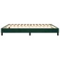 vidaXL Πλαίσιο Κρεβατιού Boxspring Σκούρο Πράσινο 160x200 εκ Βελούδινο