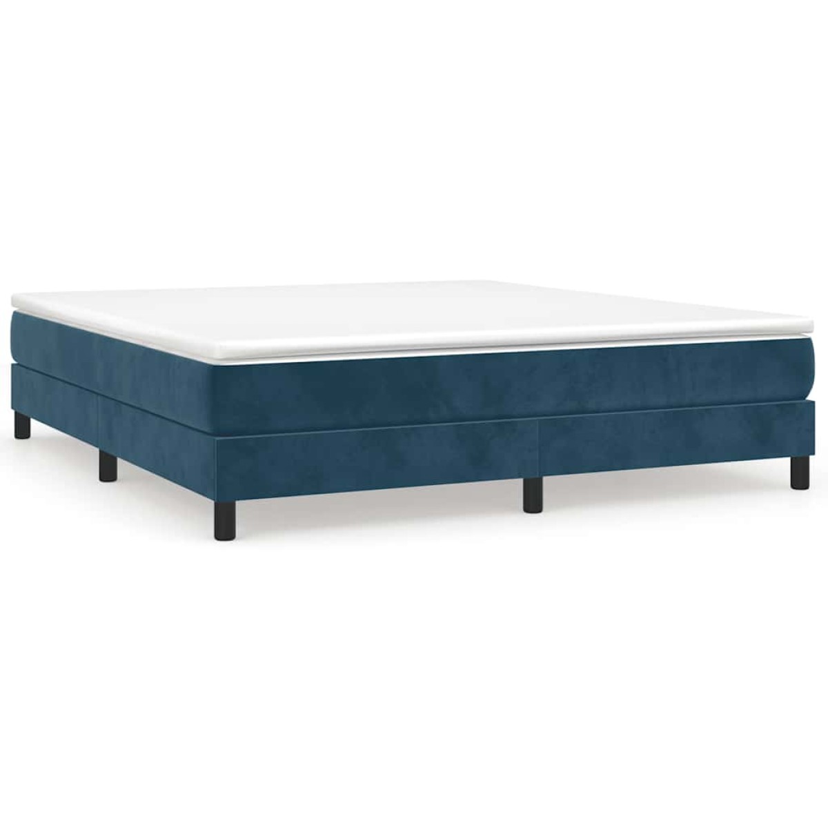 vidaXL Πλαίσιο Κρεβατιού Boxspring Σκούρο Μπλε 160x200 εκ. Βελούδινο