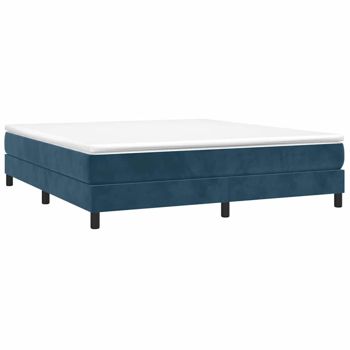 vidaXL Πλαίσιο Κρεβατιού Boxspring Σκούρο Μπλε 160x200 εκ. Βελούδινο
