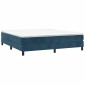 vidaXL Πλαίσιο Κρεβατιού Boxspring Σκούρο Μπλε 160x200 εκ. Βελούδινο