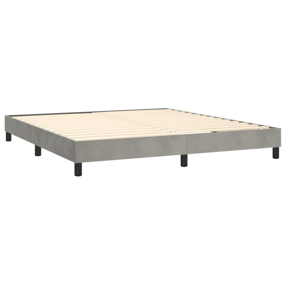 vidaXL Πλαίσιο Κρεβατιού Boxspring Ανοιχτό Γκρι 180x200 εκ. Βελούδινο