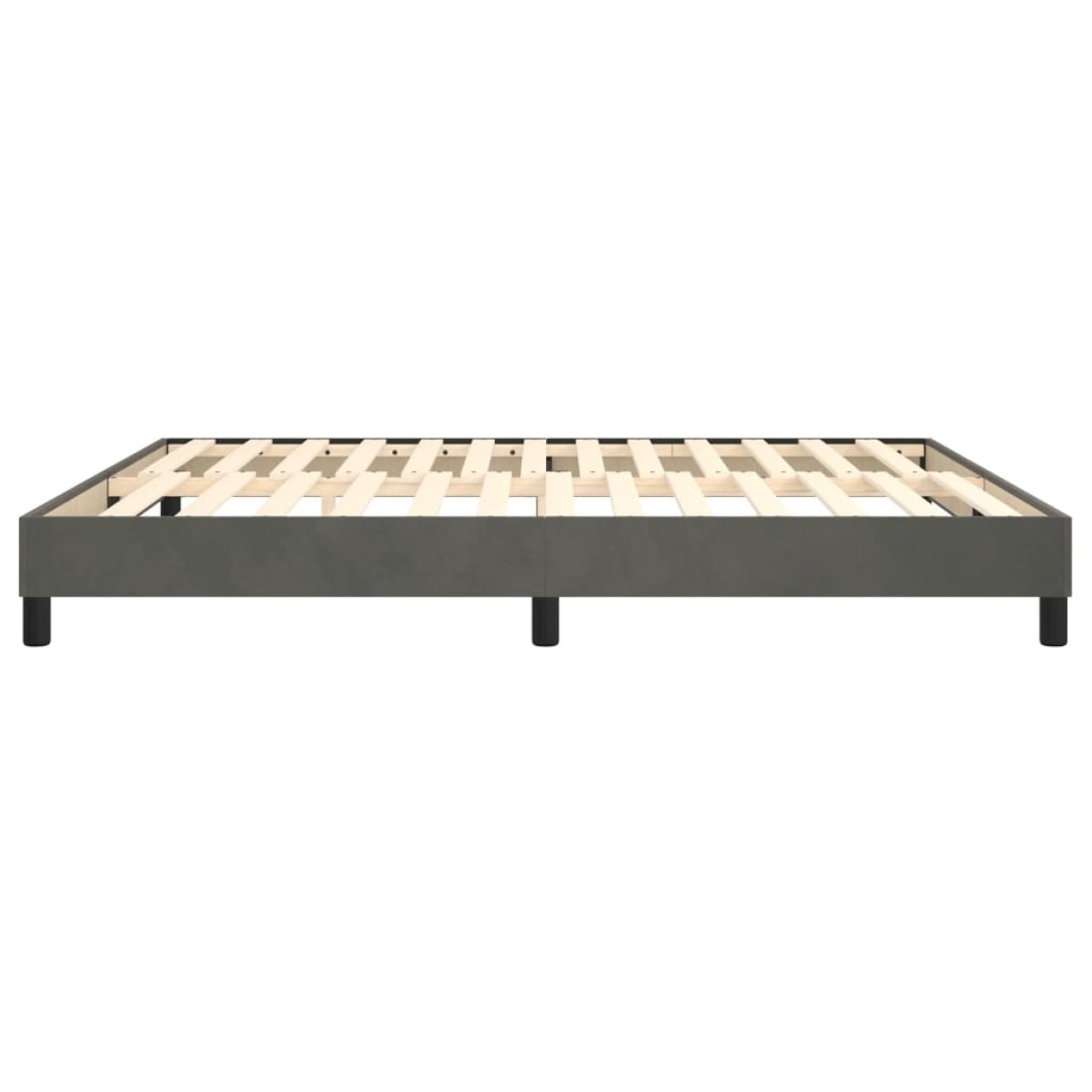 vidaXL Πλαίσιο Κρεβατιού Boxspring Σκούρο Γκρι 180x200 εκ. Βελούδινο