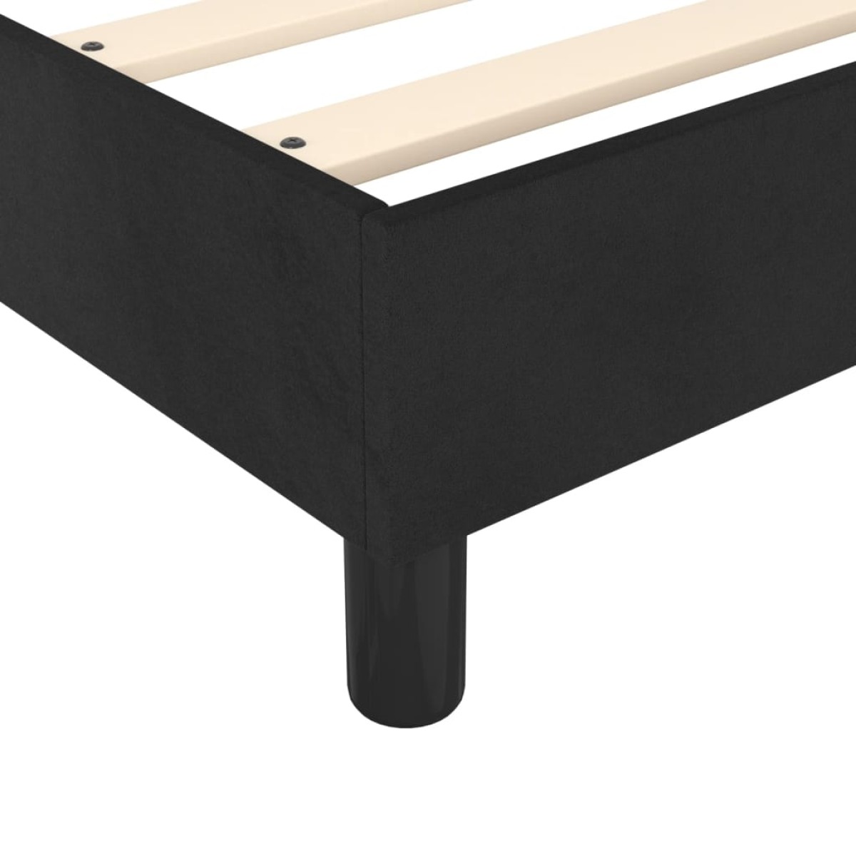 vidaXL Πλαίσιο Κρεβατιού Boxspring Μαύρο 180x200 εκ. Βελούδινο