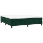 vidaXL Πλαίσιο Κρεβατιού Boxspring Σκούρο Πράσινο 180x200 εκ Βελούδινο