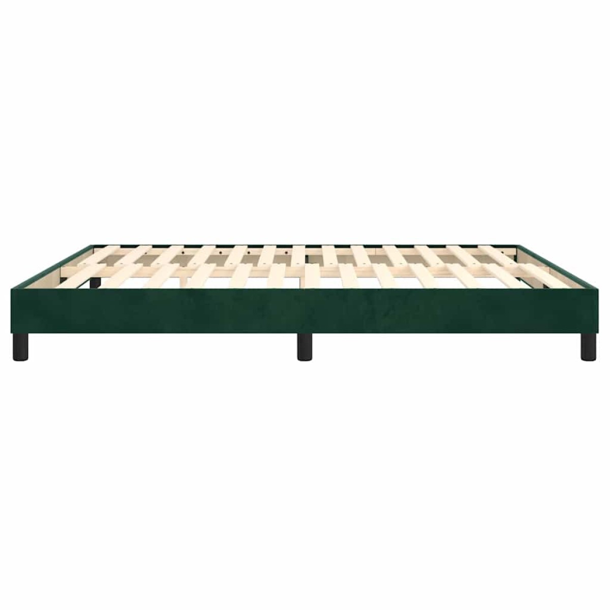 vidaXL Πλαίσιο Κρεβατιού Boxspring Σκούρο Πράσινο 180x200 εκ Βελούδινο