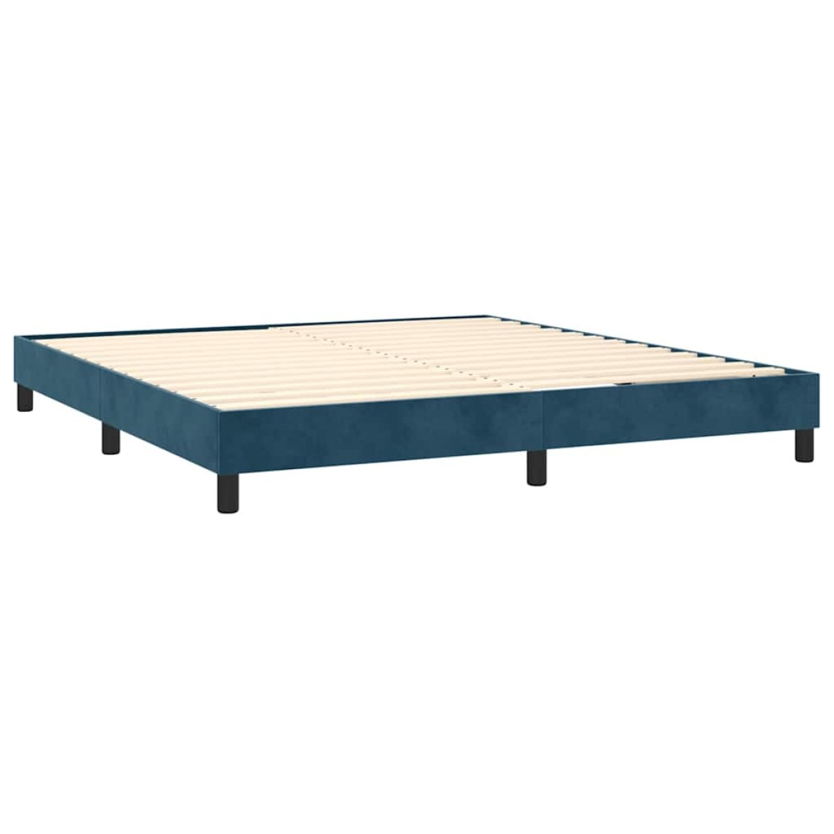 vidaXL Πλαίσιο Κρεβατιού Boxspring Σκούρο Μπλε 180x200 εκ. Βελούδινο
