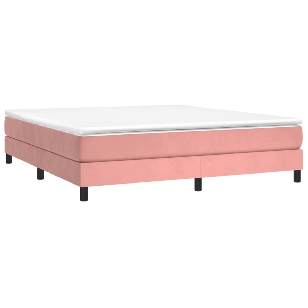 vidaXL Πλαίσιο Κρεβατιού Boxspring Ροζ 180x200 εκ. Βελούδινο