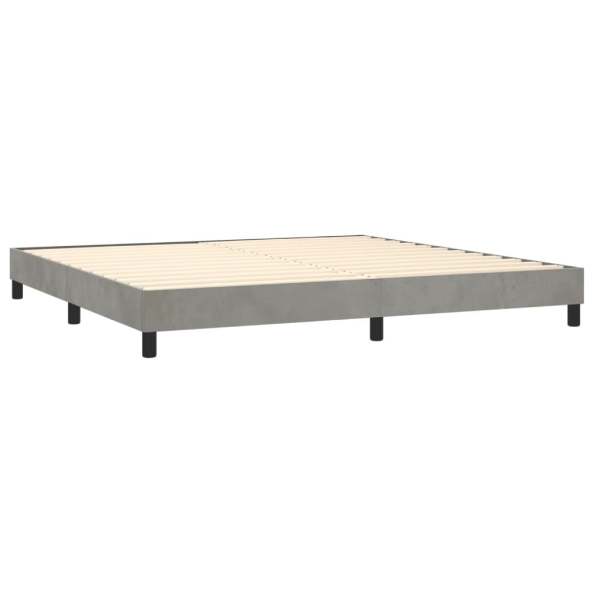vidaXL Πλαίσιο Κρεβατιού Boxspring Ανοιχτό Γκρι 200x200 εκ. Βελούδινο