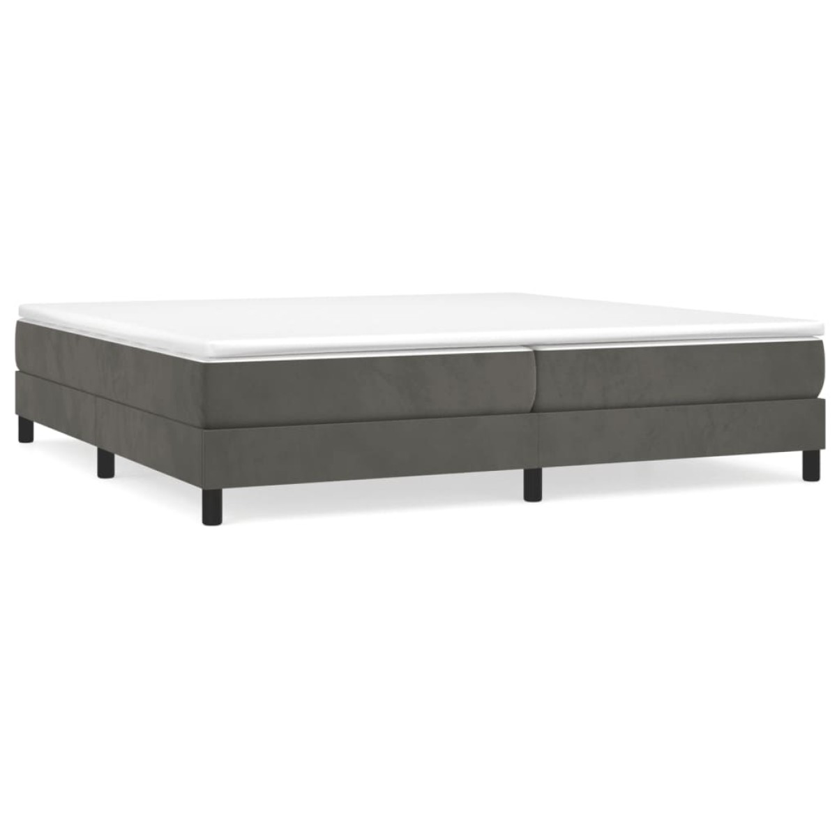vidaXL Πλαίσιο Κρεβατιού Boxspring Σκούρο Γκρι 200x200 εκ. Βελούδινο
