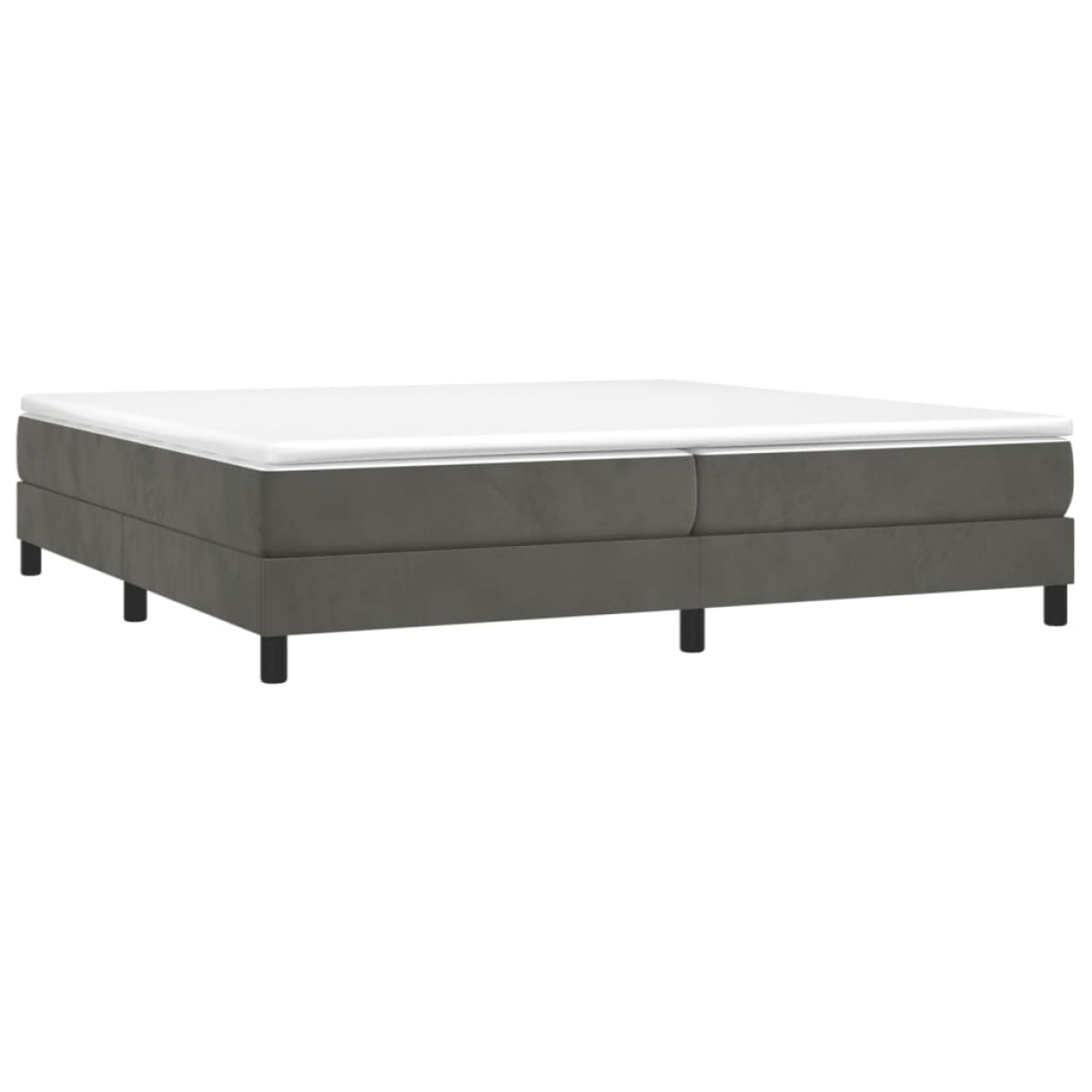 vidaXL Πλαίσιο Κρεβατιού Boxspring Σκούρο Γκρι 200x200 εκ. Βελούδινο