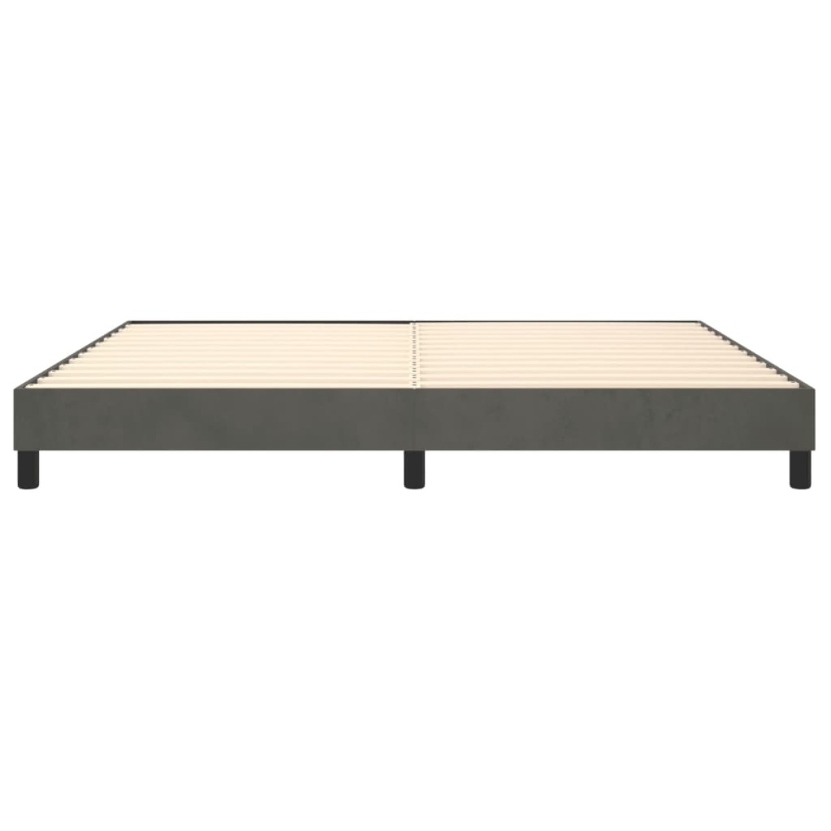 vidaXL Πλαίσιο Κρεβατιού Boxspring Σκούρο Γκρι 200x200 εκ. Βελούδινο