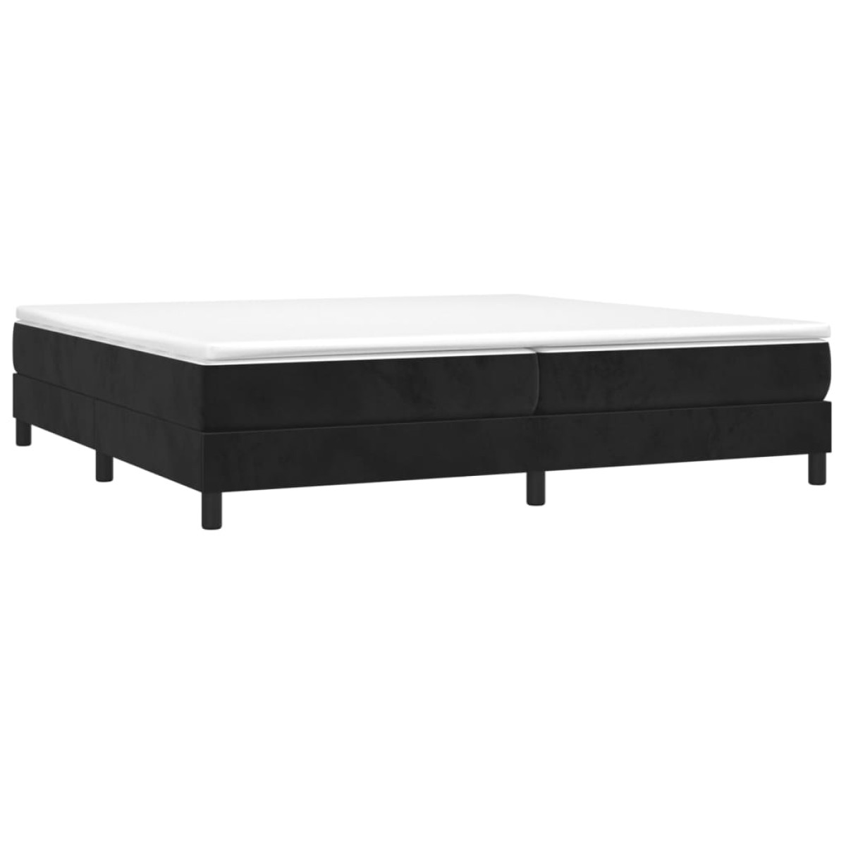vidaXL Πλαίσιο Κρεβατιού Boxspring Μαύρο 200x200 εκ. Βελούδινο