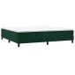 vidaXL Πλαίσιο Κρεβατιού Boxspring Σκούρο Πράσινο 200x200 εκ Βελούδινο