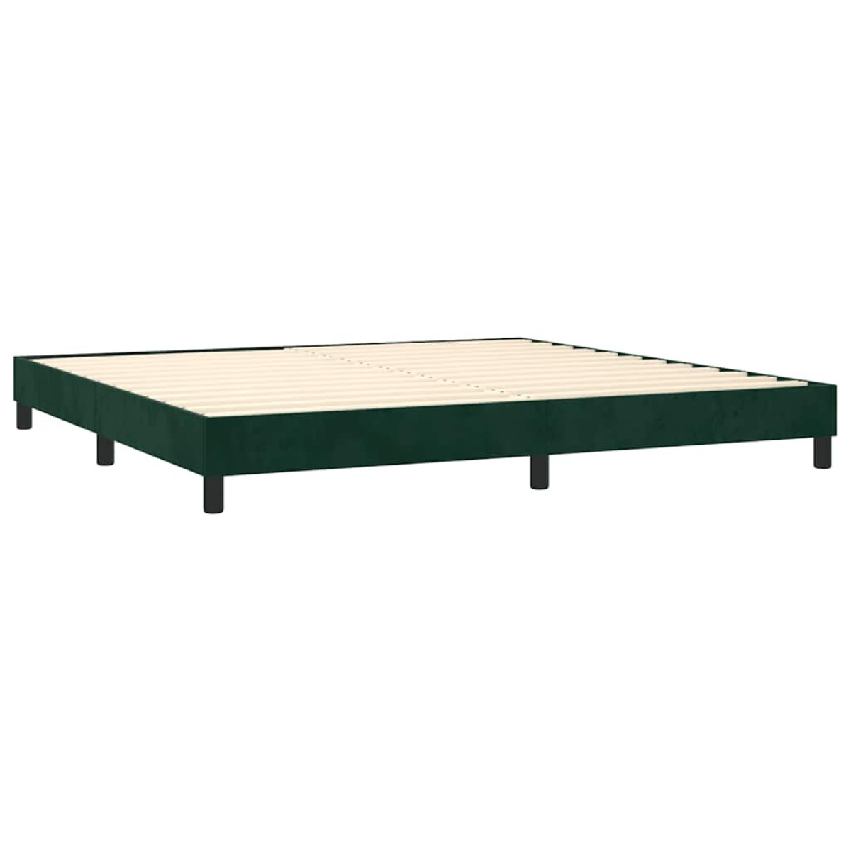vidaXL Πλαίσιο Κρεβατιού Boxspring Σκούρο Πράσινο 200x200 εκ Βελούδινο